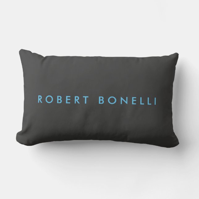 Coussin Rectangle Bleu gris tendance (Recto)