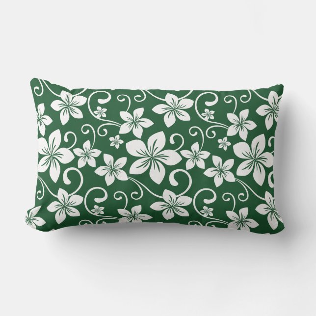 COUSSIN RECTANGLE BLEU HAWAII (VERT FORESTIER) (Recto)