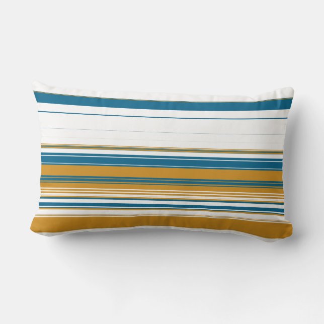 Coussin Rectangle Bleu jaune et blanc (Verso)