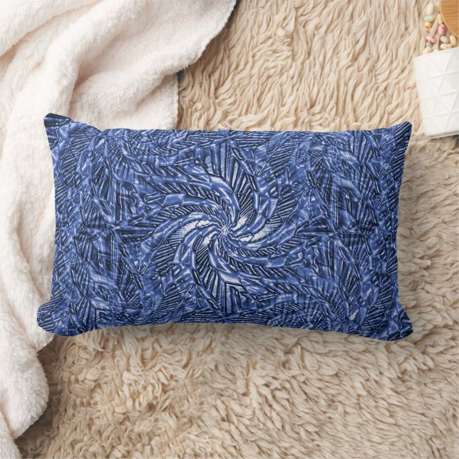 Coussin Rectangle Bleu Jean tourbillon...... (Couverture)