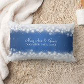 Coussin Rectangle Bleu magique d'étincelle de faveur élégante de (Couverture)