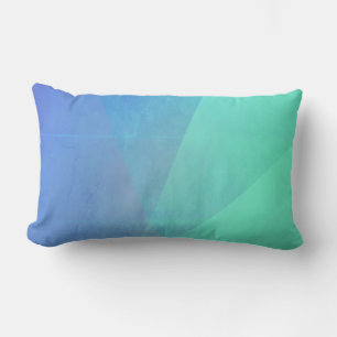 Coussin Rectangle Bleu moderne Aqua & Turquoise Dégradé Géométrique