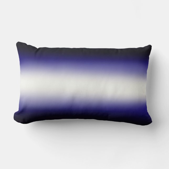 Coussin Rectangle Bleu nordique|Bleu|Blanc (Recto)