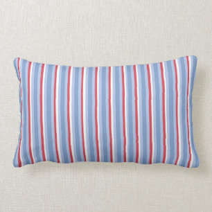 Coussin Rectangle Bleu rouge et blanc