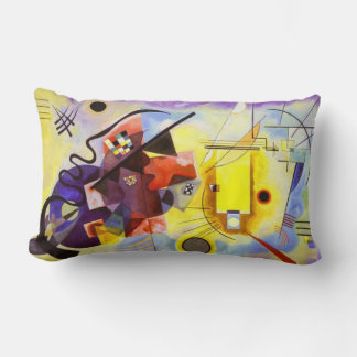 Coussin Rectangle Bleu rouge jaune Kandinsky peinture Abstraite