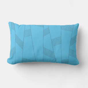 Coussin Rectangle Bleu, simple, élégant, abstrait motif
