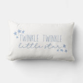 Coussin Rectangle Bleu "Twinkle Twinkle Little Star" Baby Nursery (Recto)