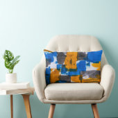 Coussin Rectangle Bloc de couleur géométrique abstrait vibrant (Chaise)