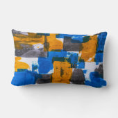 Coussin Rectangle Bloc de couleur géométrique abstrait vibrant (Verso)