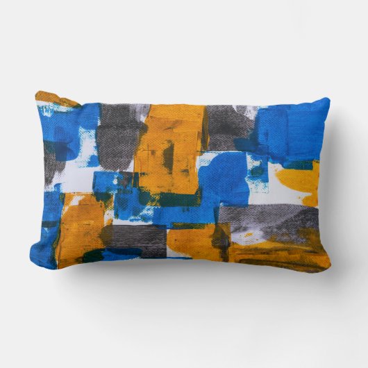 Coussin Rectangle Bloc de couleur géométrique abstrait vibrant (Recto)