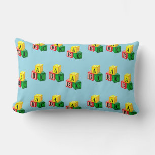 Coussin Rectangle blocs alphabet abc