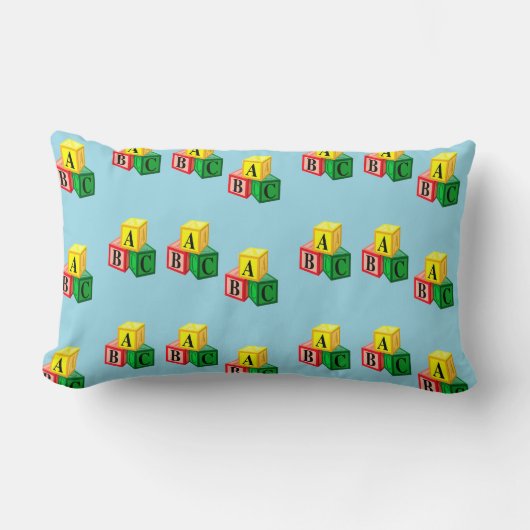 Coussin Rectangle blocs alphabet abc (Recto)