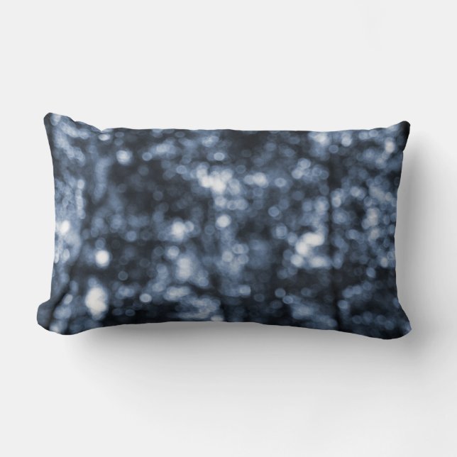Coussin Rectangle Blue Bokeh (Recto)