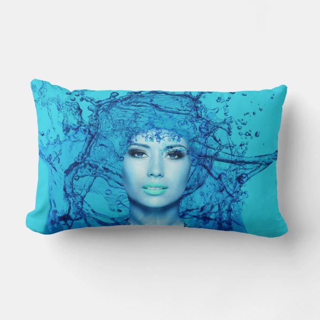 Coussin Rectangle Blue Mermaid (Recto)