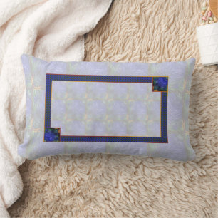 Coussin Rectangle Blue Modern Abstrait