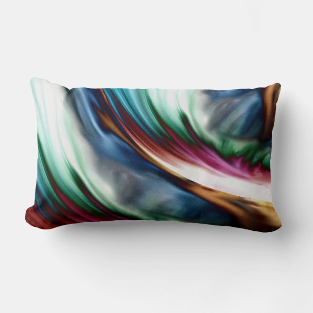 Coussin Rectangle Blue Valley Whirlwind Rainbow (Recto)