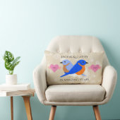Coussin Rectangle Bluebirds Lovebirds Toute année Anniversaire (Chaise)