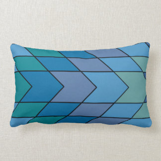 Coussin Rectangle Blues modernes et motif de chevrons violets