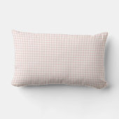 Coussin Rectangle Blush Gingham Mocha Whimsical Heart Hello (Verso)