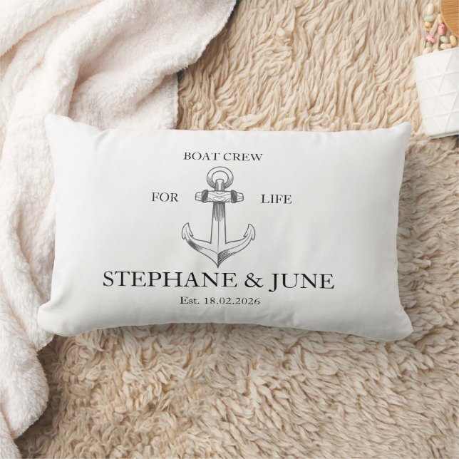 Coussin Rectangle Boat crew for life (Couverture)