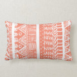 Coussin Rectangle Boho Coral Aztec<br><div class="desc">Design by OS. Copyright © 2012 Organic saturation</div>