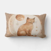 Coussin Rectangle Boho Moon Cat Design (Verso)