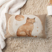 Coussin Rectangle Boho Moon Cat Design (Couverture)
