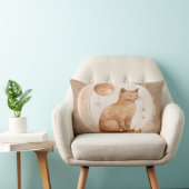 Coussin Rectangle Boho Moon Cat Design (Chaise)