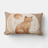 Coussin Rectangle Boho Moon Cat Design (Recto)