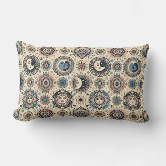 Coussin Rectangle Boho Sun et Moon