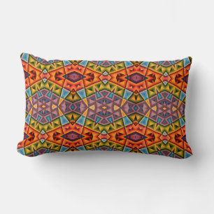 Coussin Rectangle Boho Woven Motif Artiste réversible