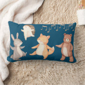 Coussin Rectangle Bois Animaux Danser Pique-nique Forêt (Couverture)