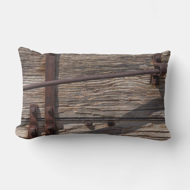Coussin Rectangle Bois rustique vieux pays ouest (Recto)