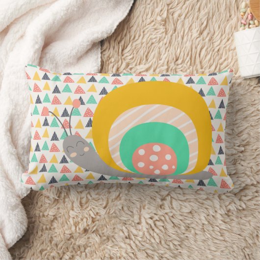 Coussin Rectangle Bon escargot sur les triangles (Couverture)