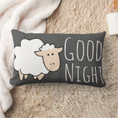 Coussin Rectangle Bon Nuit Dormir Mignonne Mouton (Couverture)