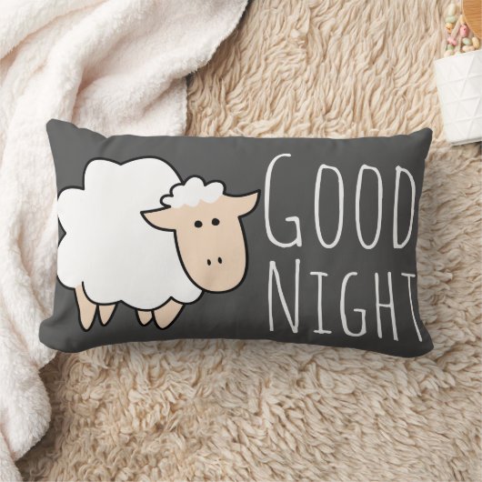 Coussin Rectangle Bon Nuit Dormir Mignonne Mouton (Couverture)