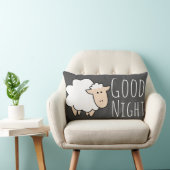 Coussin Rectangle Bon Nuit Dormir Mignonne Mouton (Chaise)