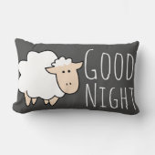Coussin Rectangle Bon Nuit Dormir Mignonne Mouton (Recto)
