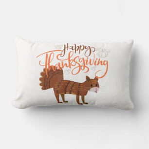 Coussin Rectangle Bon thanksgiving Moderne Fun Chat Turquie