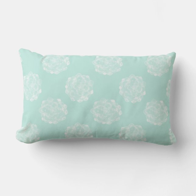 Coussin Rectangle Bonheur plante | Pastel Succulent Motif (Recto)