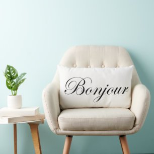 Coussin Rectangle Bonjour