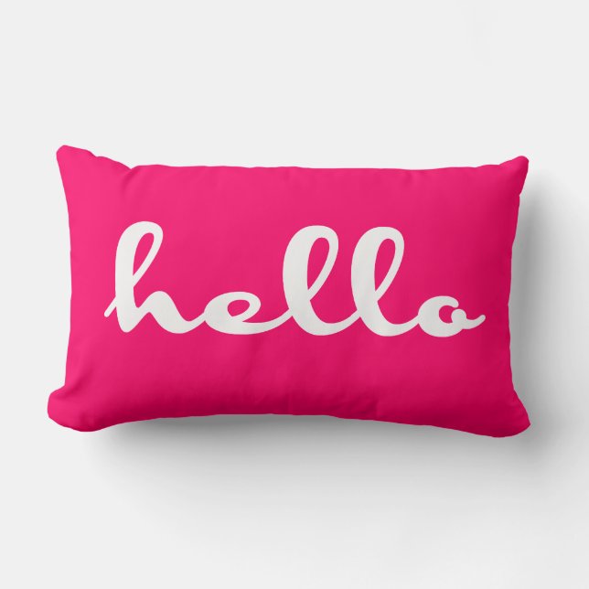 Coussin Rectangle Bonjour ! (Recto)