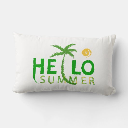 Coussin Rectangle Bonjour été (Verso)