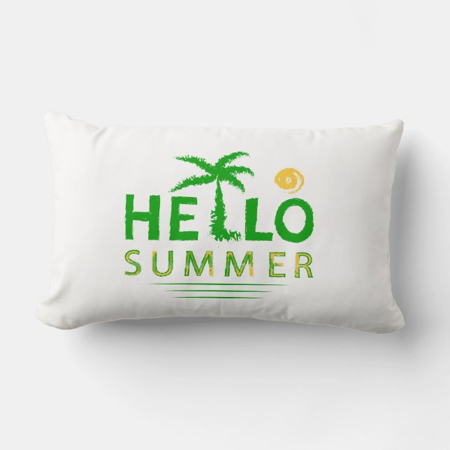 Coussin Rectangle Bonjour été (Recto)