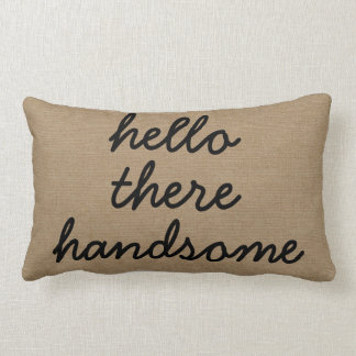 Coussin Rectangle Bonjour là jut chic rustique beau de toile de