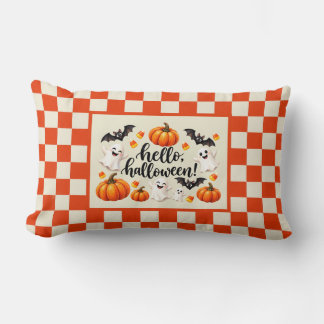 Coussin Rectangle Bonjour les fantômes de Halloween Chauves-souris C