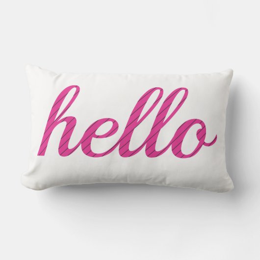 Coussin Rectangle Bonjour mignon coloré Bonjour (Recto)