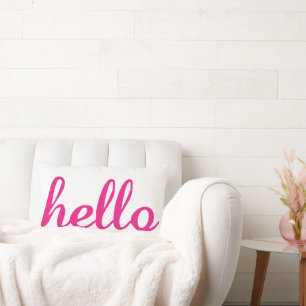 Coussin Rectangle Bonjour mignon coloré Bonjour Cadeaux