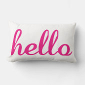 Coussin Rectangle Bonjour mignon coloré Bonjour Cadeaux (Recto)