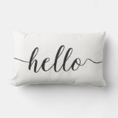 Coussin Rectangle Bonjour mignonne n'importe quelle couleur (Recto)